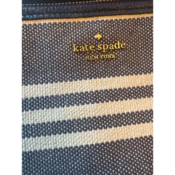Kate Spade New York Striped Canvas Clutch With Tassel Zipper - Picture 2 of 6